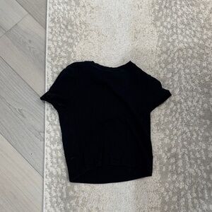 H&M Black Ribbed Knit Top
